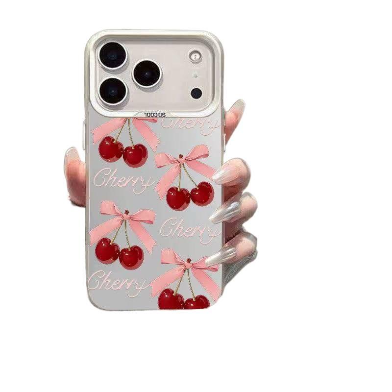 BB TPU Protective Case for iPhone 16 / 16 Plus / 16 Pro / 16 Pro Max with Drop Protection and Anti-Fingerprint plus Shockproof plus Bow Design plus Pony Pattern in White - Image 3