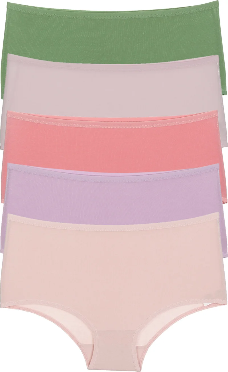 نيكوليتا Women's Panties 5 Pack High Waist Green