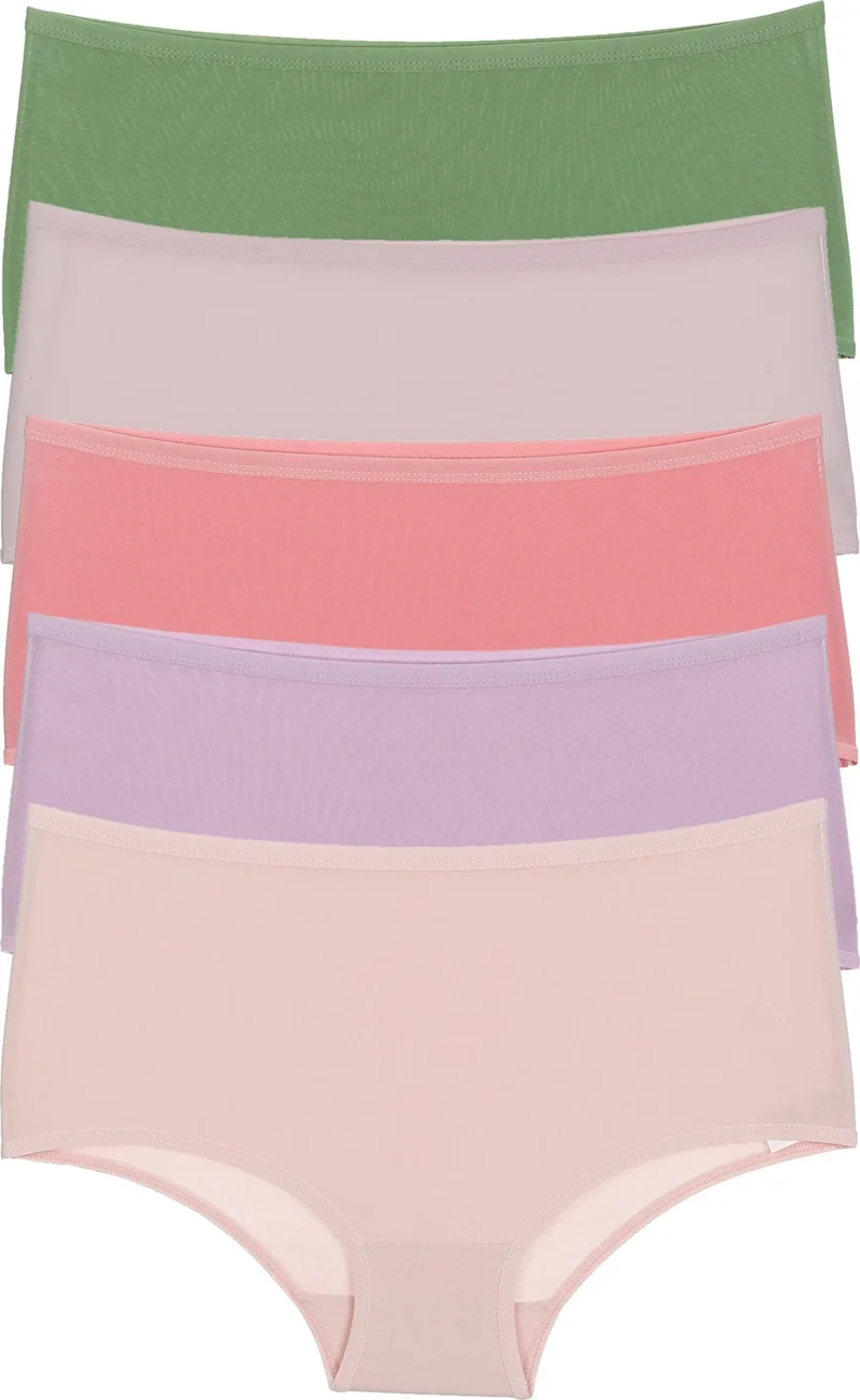 نيكوليتا Women's Panties 5 Pack High Waist Green