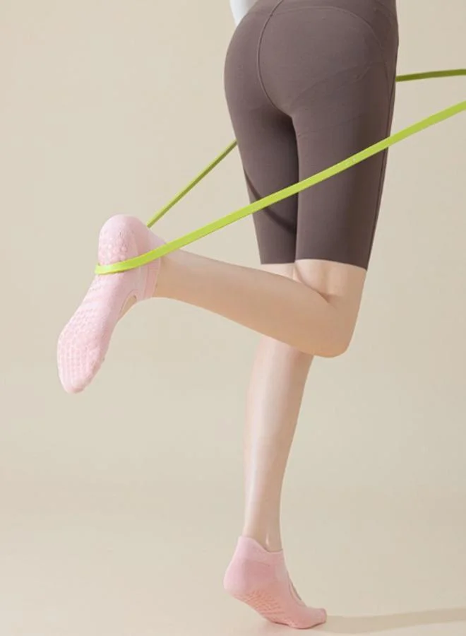 Styli Active Pink Peep Silicon Pad Active Yoga Socks