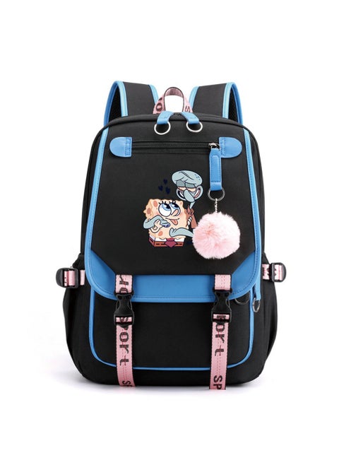 Student creative pattern backpack three-piece set 3D butterfly series men's and women's large-capacity computer backpack combination,21- Three-piece set - 4 - 326
