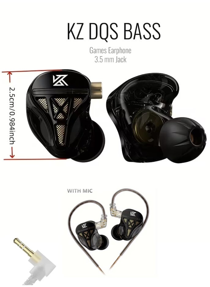 Linsoul Premium Quality KZ DQS – Dynamic Hi-Fi In-Ear Earphones - Image 1