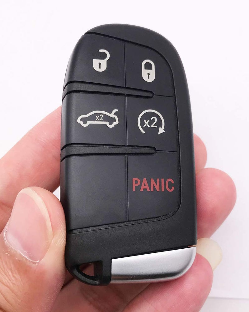 Grakest 5 Buttons Replacement Key Fob Cover Case fit for Dodge Charger Challenger Dart Durango Jeep Grand Cherokee Chrysler 300C Keyless Entry Key Fob - Image 2