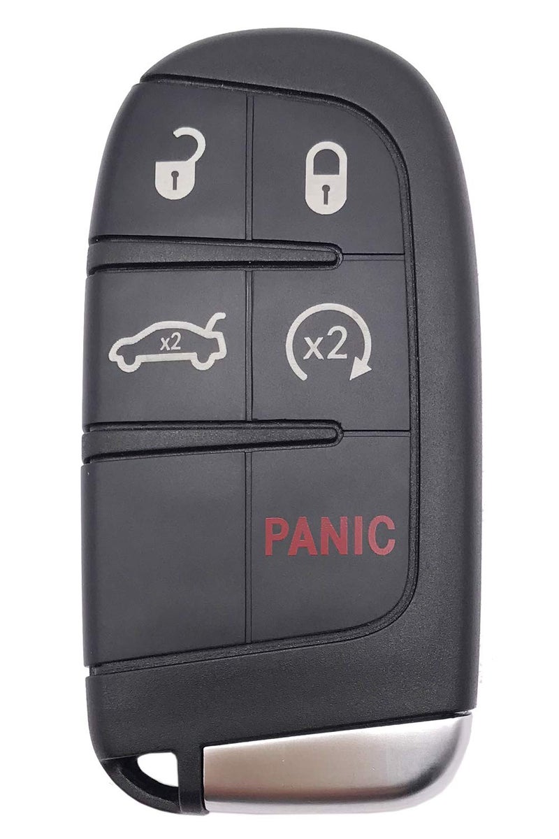 Grakest 5 Buttons Replacement Key Fob Cover Case fit for Dodge Charger Challenger Dart Durango Jeep Grand Cherokee Chrysler 300C Keyless Entry Key Fob - Image 1