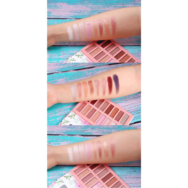 ONLYBETTER Vegan Organic Eyeshadow Palette - 16 Colors Highly Pigmented Metallic Colorful Long Lasting Nude Shimmer - Image 2