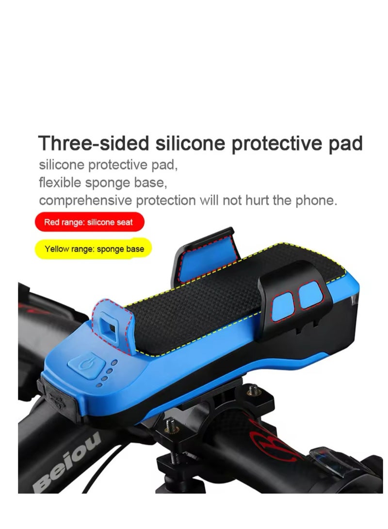 BLUE CORAL Multifunction Bicycle Light USB Charging Phone Holder Bike Lamp Power Bank Front Bike Lamp 4000Mah Bicycle Led Lamp - Image 2