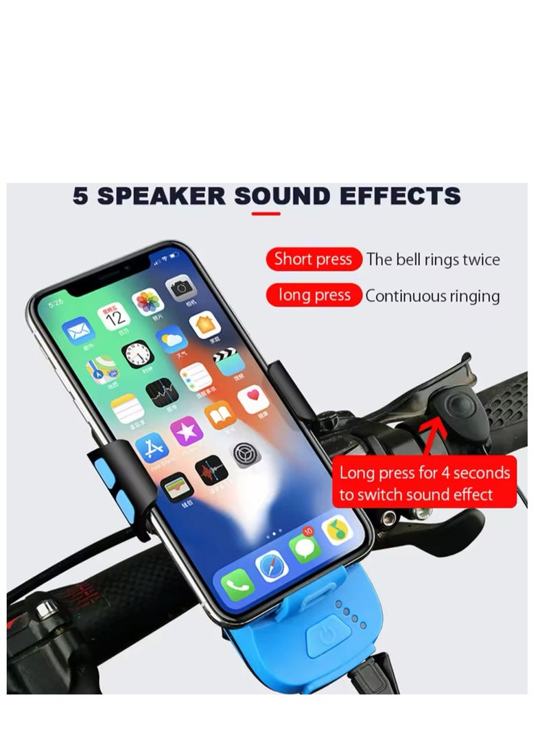 BLUE CORAL Multifunction Bicycle Light USB Charging Phone Holder Bike Lamp Power Bank Front Bike Lamp 4000Mah Bicycle Led Lamp - Image 3