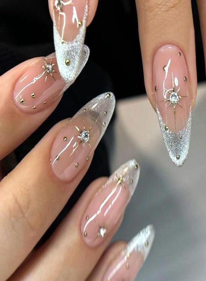 Pretty Diva PrettyDiva Cat Eye Chrome Nail Powder, 2 in 1 Highlight Chrome Nail Art Powder Magic Holographic Mirror Effect Glitter White Cat Eye Nail Powders (Water White) - Image 4