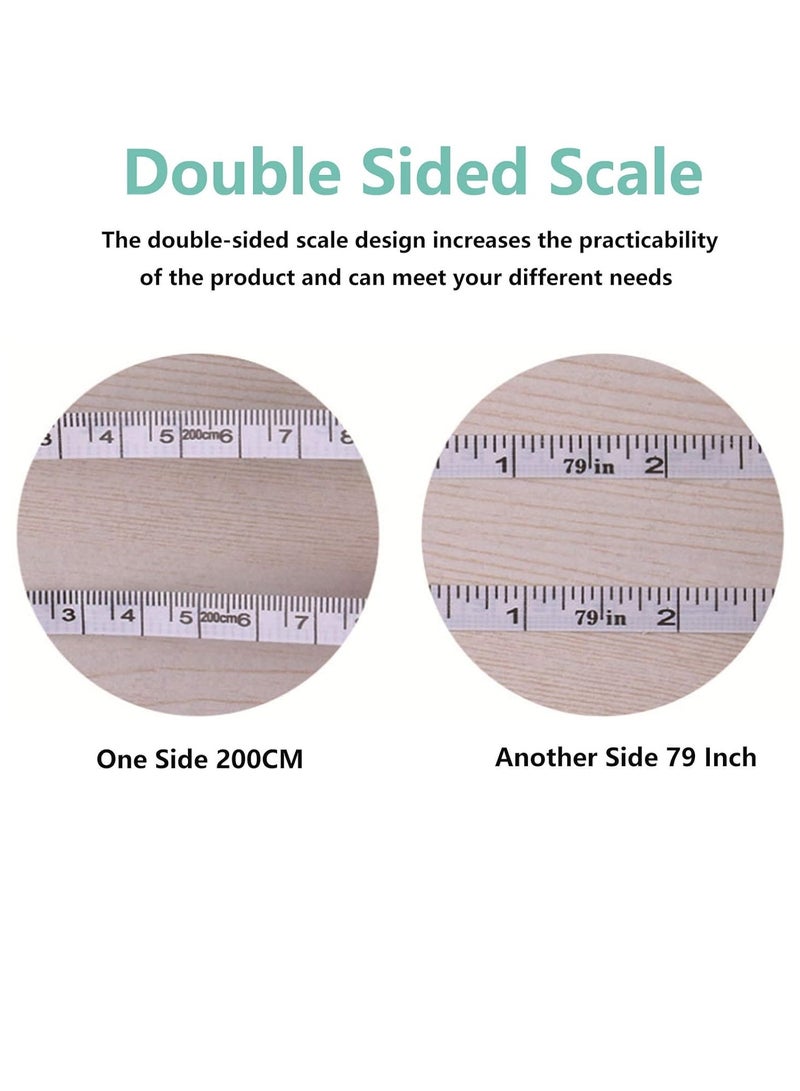 إسكدنيا شريط قياس صغير قابل للسحب (3 عبوات)، مرن، بحجم الجيب، ثنائي الجانب، أشرطة قياس صغيرة قابلة للسحب (3 عبوات)، مرنة، بحجم الجيب، مزدوجة الجوانب، 150 سم لقياس وزن الجسم لحرفة حياكة القماش - Image 2