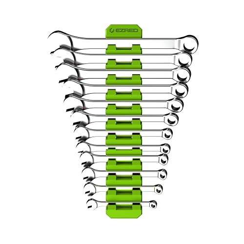 E-Z Red EZRED FWR12-G Magnetic Flexible 12 Slot Wrench Rack Holder Non-Marring Slim Design Storage Organization - Image 1