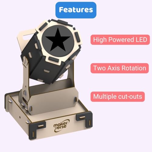 MakerVerse Projecto | Projector Science Project Kit for Ages 8-14 Learn Light, Shadow, Electricity, Angles | Gift for Girls & Boys - Image 4