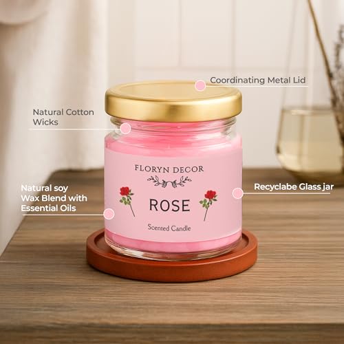 Floryn Decor Jar Scented Candles Gift Set | Scented Candle Set of 12 | Highly Fragranced Candles Pack of 12 Mini Jars (Pack of 12, Paraffin Wax) - Image 3
