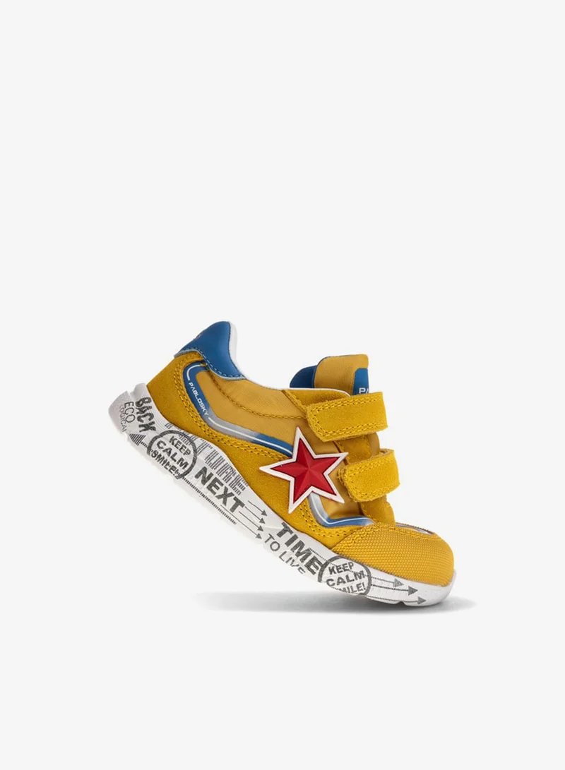 Pablosky Boys' Printed Sneakers with Hook and Loop Closure