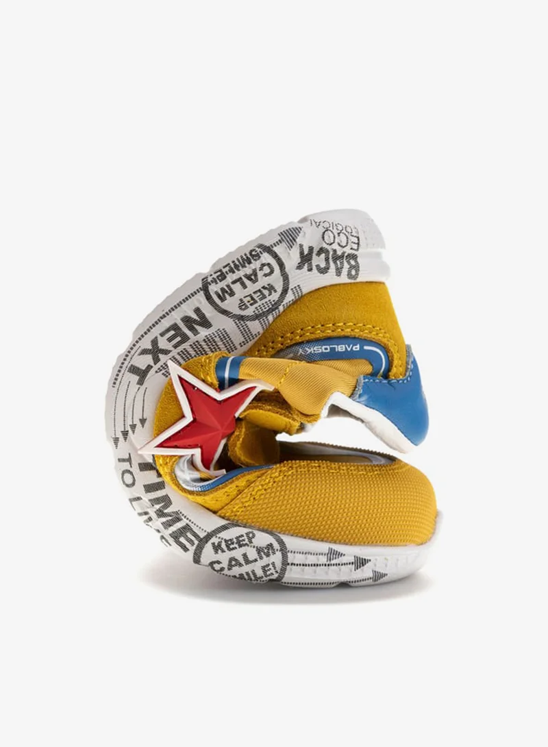 Pablosky Boys' Printed Sneakers with Hook and Loop Closure