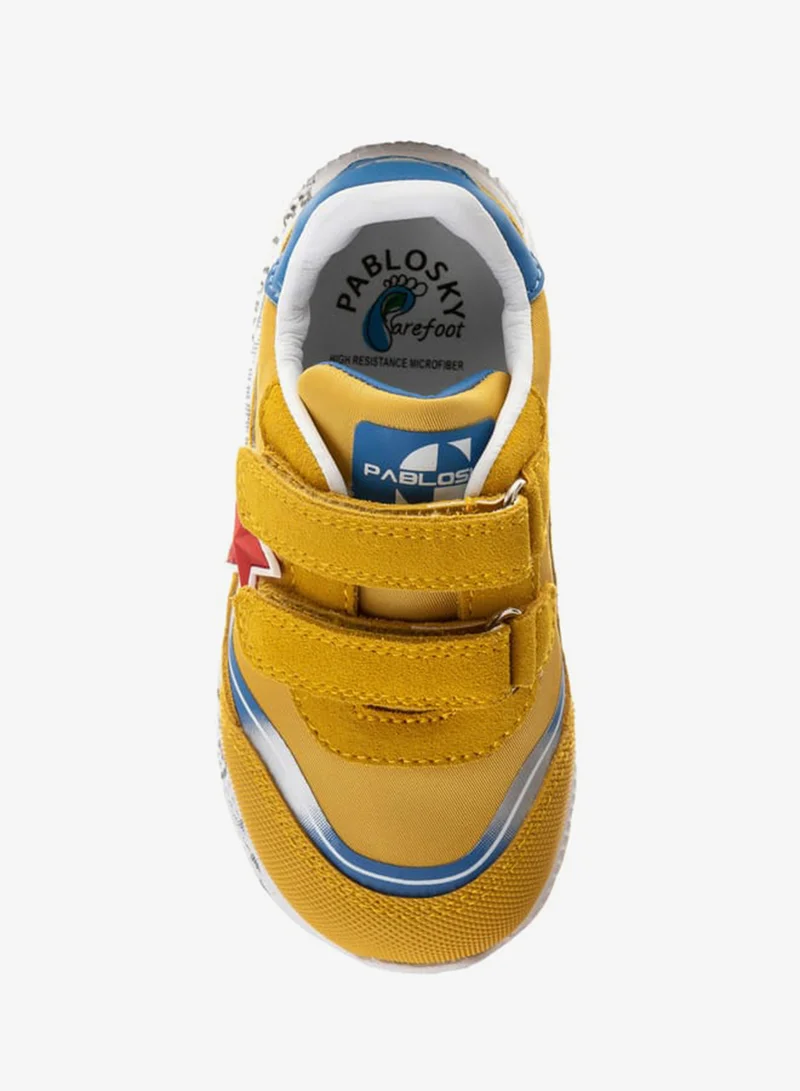 Pablosky Boys' Printed Sneakers with Hook and Loop Closure