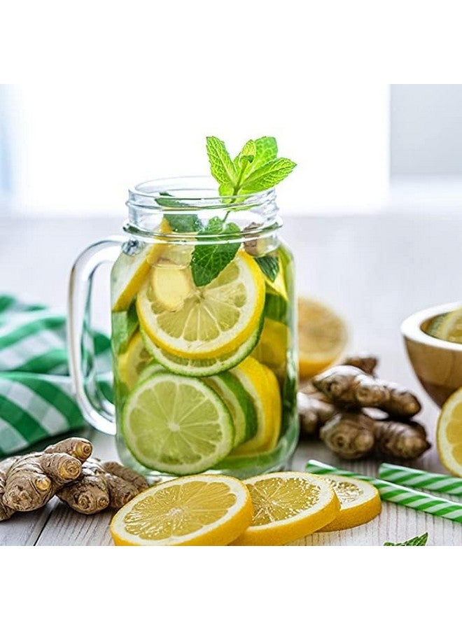 Save SAVE Mason Jar with Airtight Lid & with handle | Transparent Glass | 450 ml | Lid without hole | Glass Container for Overnight Oats, Drinks, Shakes and More | Kitchen Storage Jar - Image 2