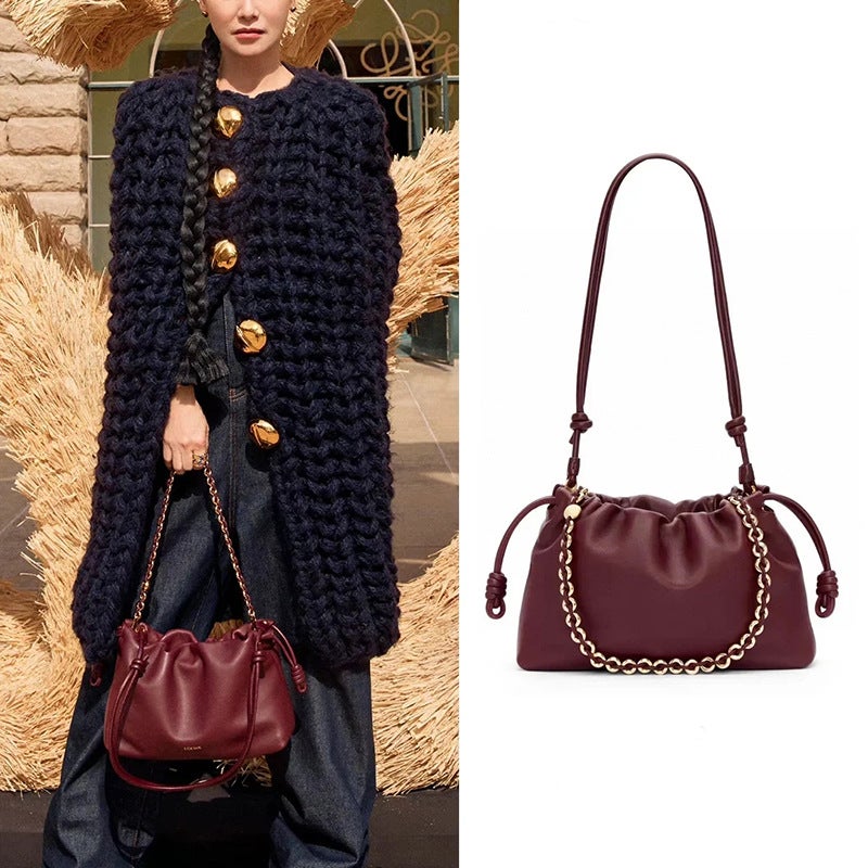 2024 Luojia New Flamenco* Purse Cloud Bag Lucky Bag New Chinese Style Single Shoulder Underarm Bag Versatile Trendy - Image 2