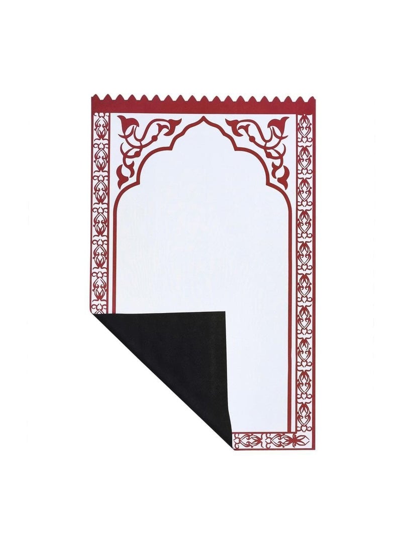 SANTHOME Prayer Mat foldable - Prayer Rug Soft Suede Large Prayer mat with Velvet Pouch and gift box, PREMIUM gift set for men(Maroon) - Image 1