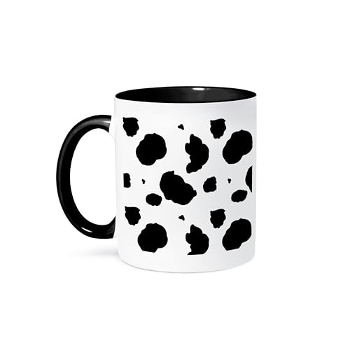 3dRose Black and White Cow Print Two Tone Mug, 1 Count (Pack of 1), Multicolor - Image 1