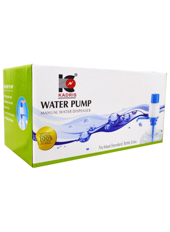 KADRIS مضخة مياه يدوية SA-1139 لزجاجة سعة 5 جالون - موزع شرب يدوي خالي من BPA يتناسب بشكل آمن مع أغطية الجراك - 3 أطوال أنابيب، غطاء واقي لفوهة، مواد غذائية بألوان متنوعة  - Image 4