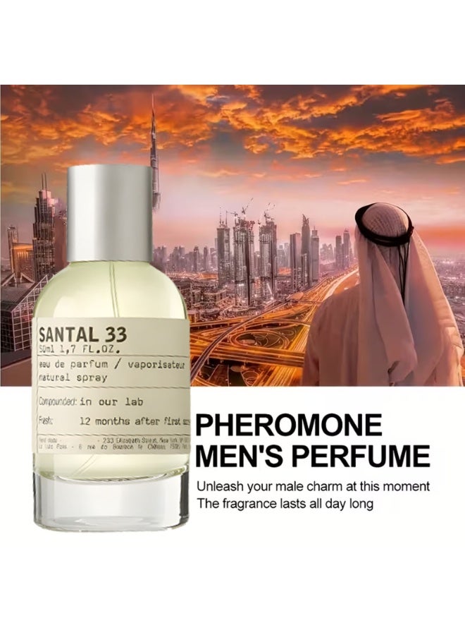33 Pheromone Cologne & Body Mist for Men, Ice Fresh Summer EDP Perfume 100ml - Long Lasting Cooling Fragrance Spray, Sweat-Resistant Gift - Image 3