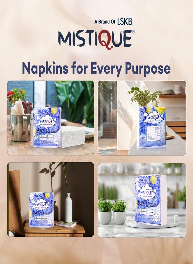 MISTIQUE 2 Ply 50 Pulls Tissue Paper Napkin (Pack of 6) | Soft and Highly Absorbent | Sheet Size (30 * 30 cm) - Image 5
