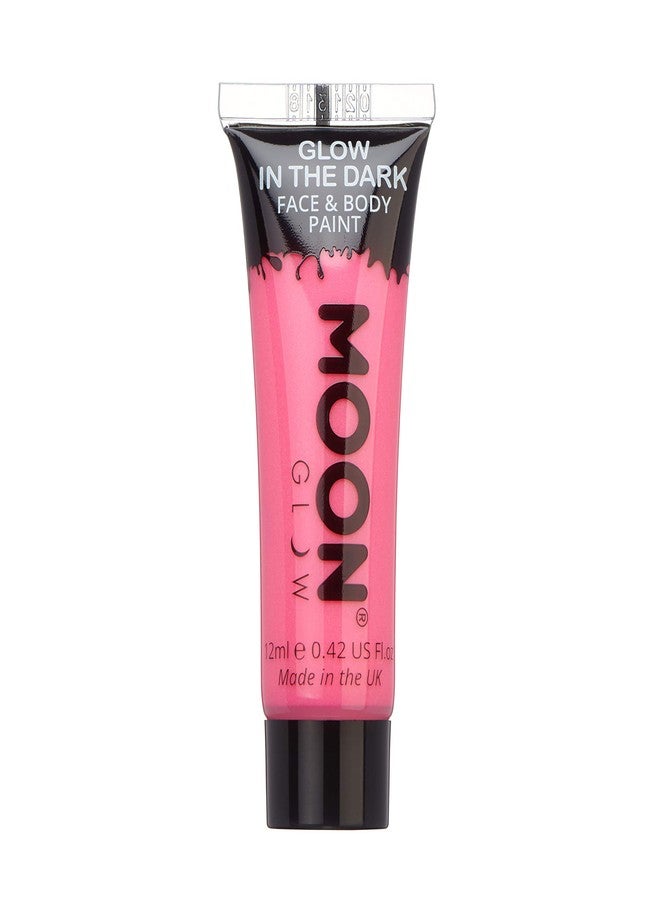 Moon Glow - Glow in the Dark Face & Body Paint - 0.42oz Pink - Phosphorescent - Charge to Glow - Image 1
