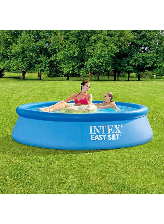 Intex Easy Set Inflatable Puncture Resistant Circular Above Ground Portable Outdoor Family Swimming Pool | Blue | 8Ft X 24 Inch - Image 3