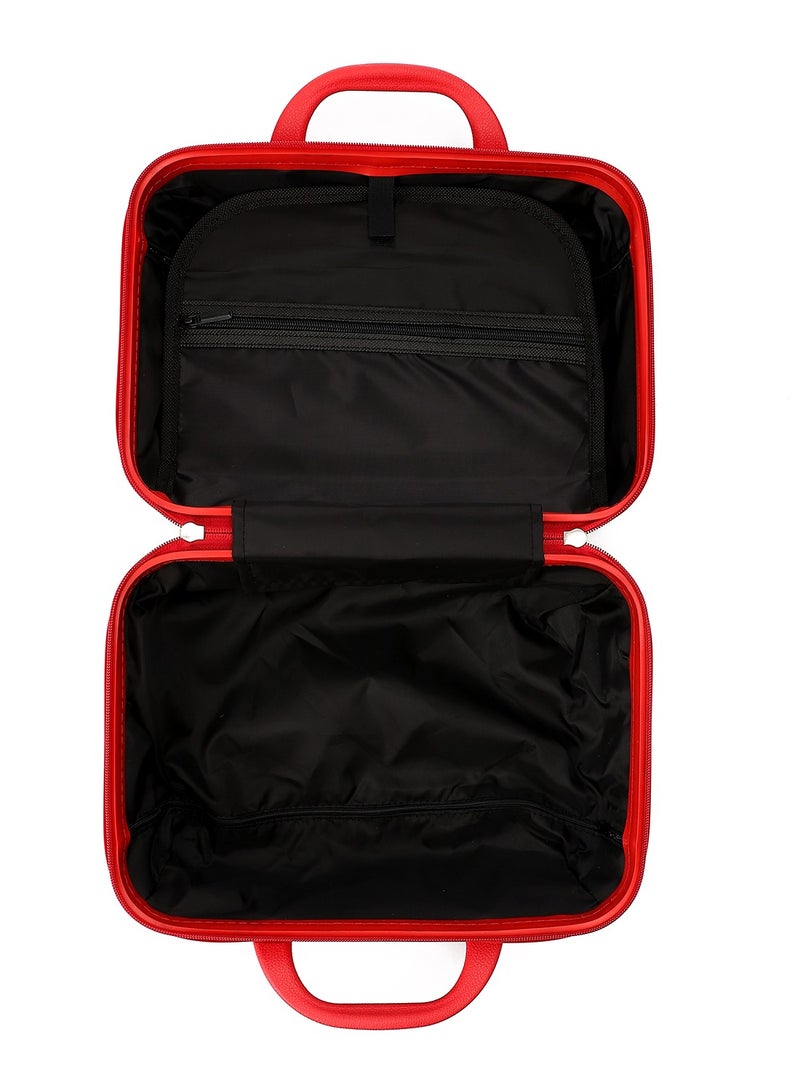 كروسلاند حقيبة مكياج كروسلاند - حقيبة مستحضرات تجميل متينة من البولي بروبيلين، منظم سفر، خفيفة الوزن وأنيقة - لون أسود وأحمر - Image 5