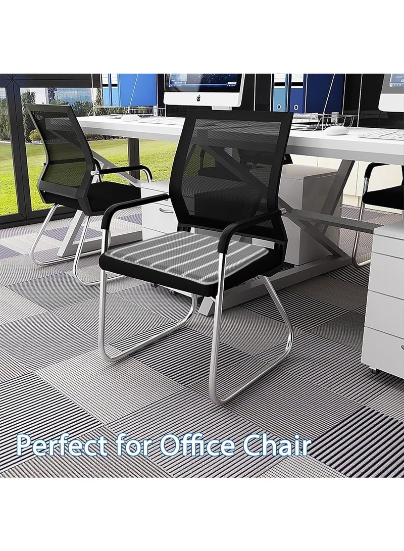 Zikra Office Chair Cushion, Square Non-Slip Car Seat Cushion with 3D Airmesh Pad, Car Seat Cooling Pad, Easy to Wash, Breathable Travel Seat for Long Sitting, Pressure Relief Seat Cushion, Grey - Image 5