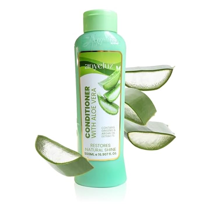 ANYELUZ Aloe Vera Argan Oil Conditioner, Moisture-Rich and Lightweight Nourishing Formula, Detangler for All Hair Types, Daily Use - Image 1