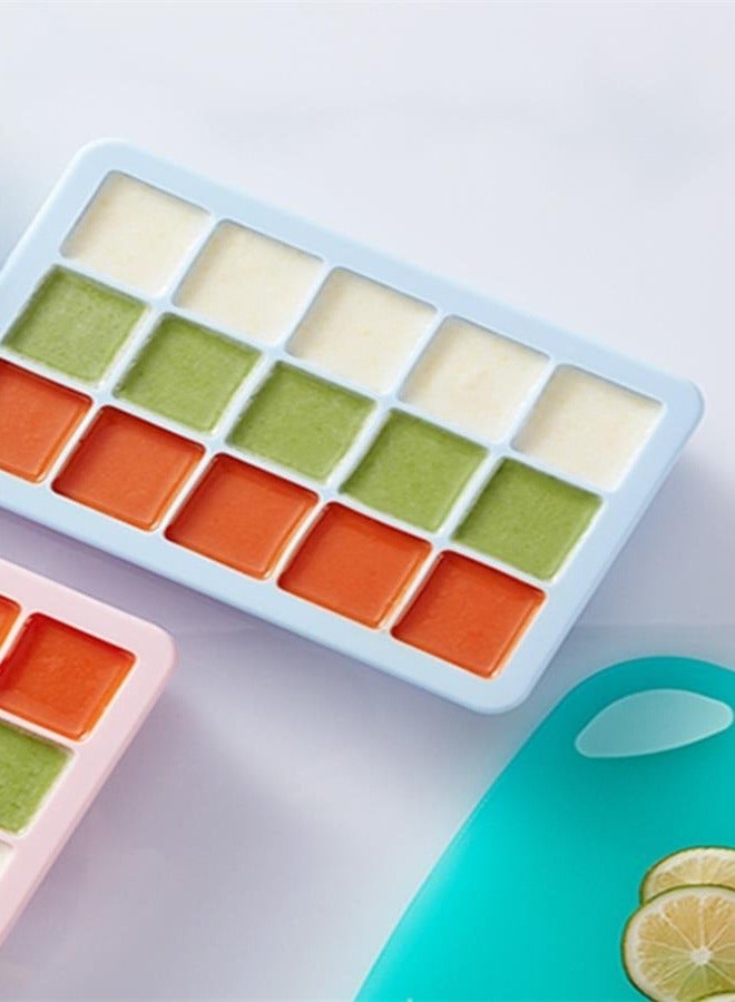 Baby 15-grid blue silicone food complementary box - Image 3