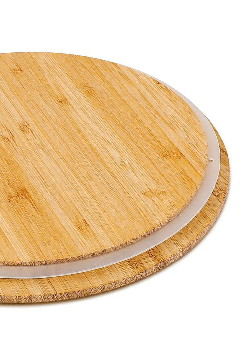 Mirolex Round glass tray with wooden lid 0.95 litres - Image 3
