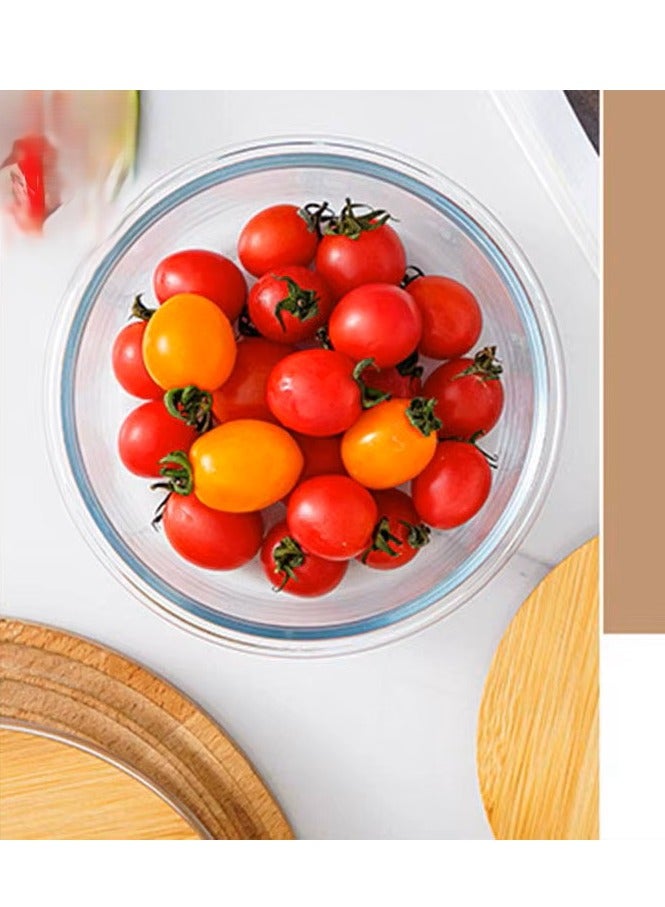 Mirolex Round glass tray with wooden lid 0.95 litres - Image 2
