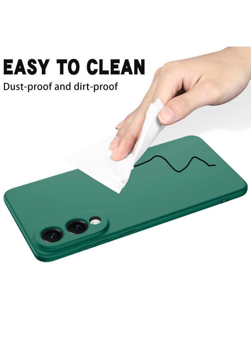 JAJEEK Samsung Galaxy S25 Edge 5G 2025 Premium Soft Liquid Silicone Case Cover – Dark Green, Shockproof, Anti-Slip Grip, Slim Fit, Scratch-Resistant, Microfiber Lining, Lightweight Protective Case - Image 5