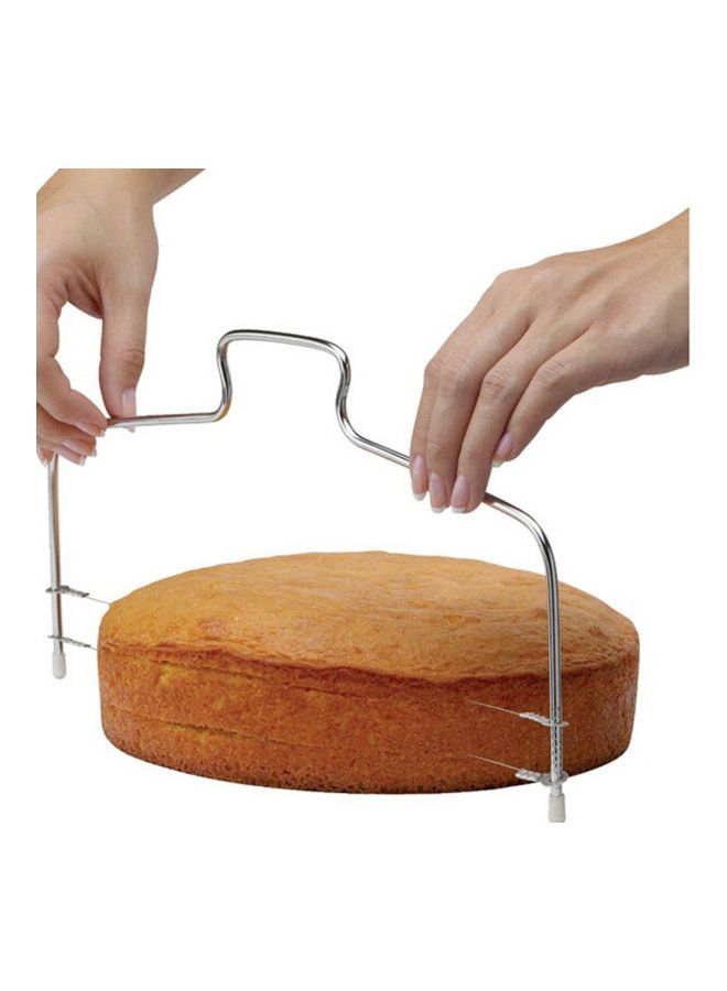 NIBEMINENT Double Line Cake Separator Silver 32x16x1centimeter - Image 2