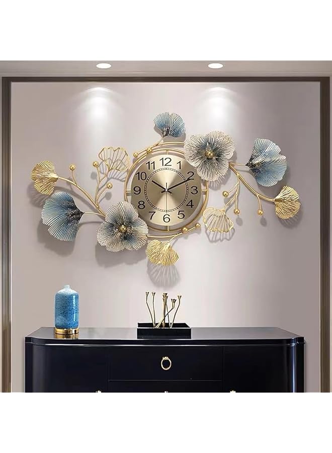 The Bros ساعة حائط كبيرة 37 بوصة صامتة غير متقطعة ساعة زخرفية 3D تصميم فريد ساعة حائط أنيقة لغرفة المعيشة، غرفة النوم، المكتب، المنزل - Image 1