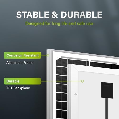 Newpowa 10W(Watts) 12V(Volts) Monocrystalline 10BB Solar Panel High-Efficiency PV Module Power for Boat RV Gate Opener Fences - Image 4