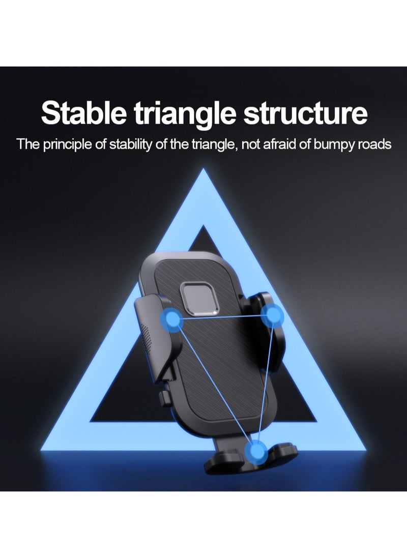 هوديوس حامل هاتف السيارة بكأس شفط عالمي للوحة القيادة والزجاج الأمامي للسيارة مع كوب شفط قوي مقاوم للحرارة متوافق مع هاتف iPhone 15 14 13 أسود - Image 4