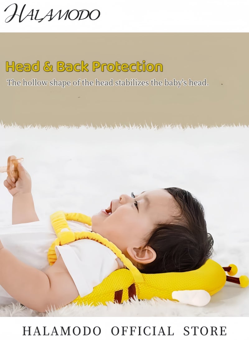هالامودو واقي رأس مشاية الأطفال قابل للتعديل، حقيبة ظهر لحماية رأس الطفل، حقيبة ظهر لتعلم المشي والزحف، وسادة مضادة للتصادم والسقوط، وسادة أمان للأطفال من عمر 5 إلى 24 شهرًا - Image 5