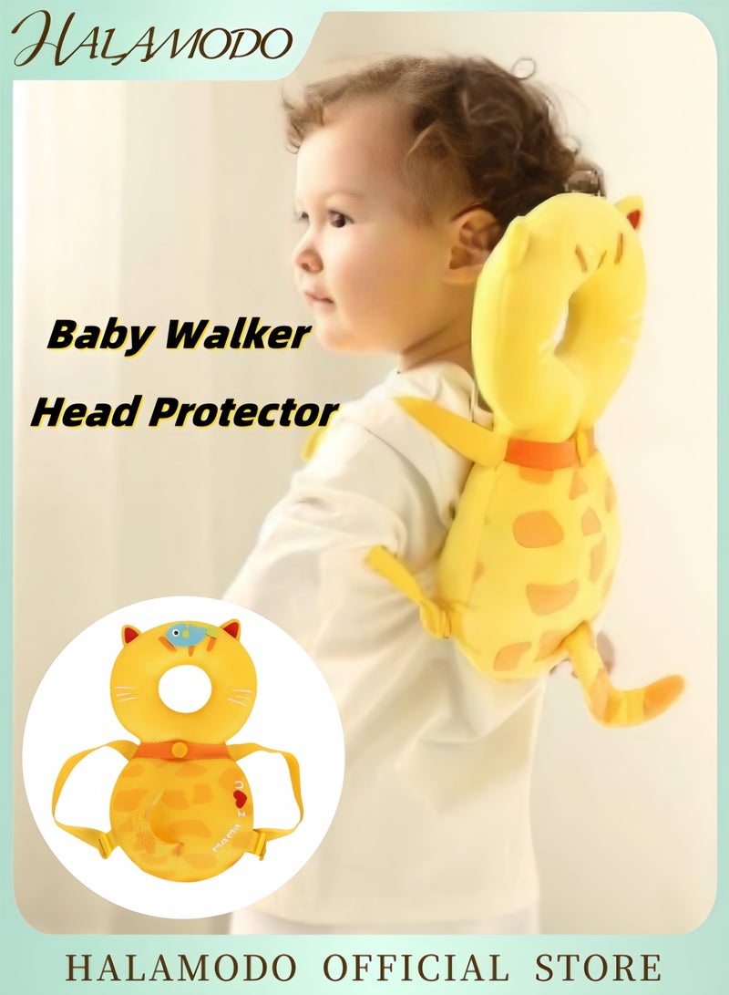 هالامودو واقي رأس مشاية الأطفال قابل للتعديل، حقيبة ظهر لحماية رأس الطفل، حقيبة ظهر لتعلم المشي والزحف، وسادة مضادة للتصادم والسقوط، وسادة أمان للأطفال من عمر 5 إلى 24 شهرًا - Image 1