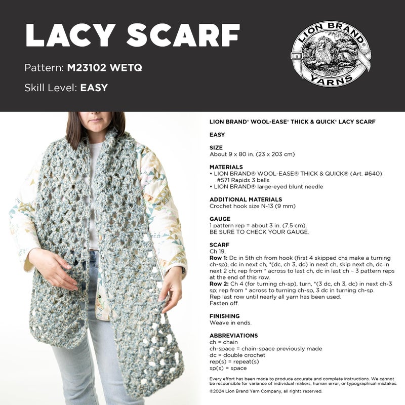 Lion Brand Yarn (1 خيط) خيوط ليون براند وول-إيز سميك وسريع، لون زبدة، 261 قدم (عبوة من 1) - Image 5