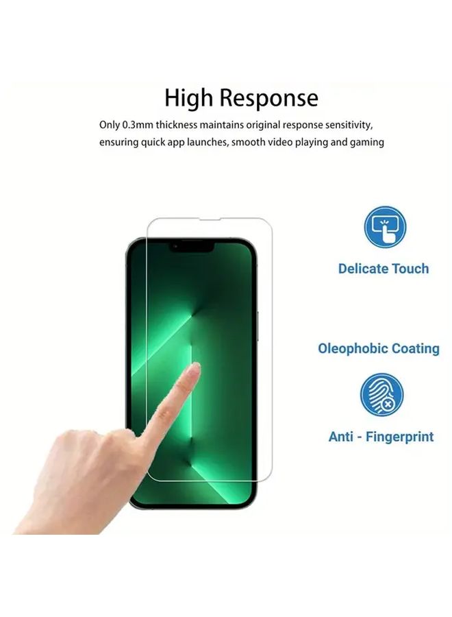 2 Pack Tempered Glass Screen Protector For iPhone 15 With High Definition Scratch Protection - Image 2
