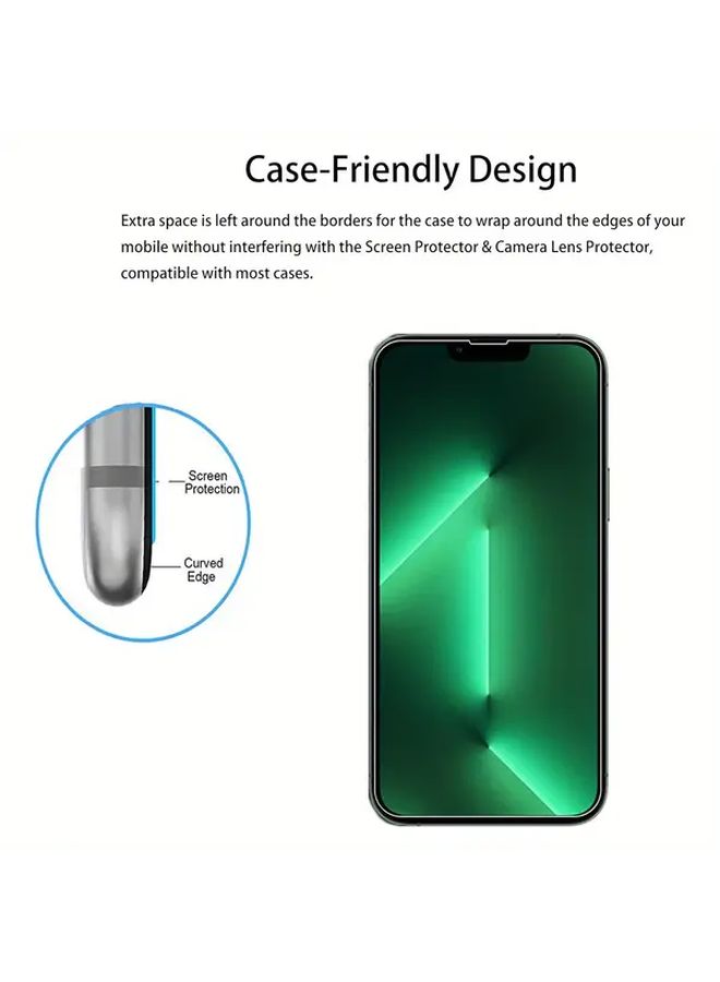 2 Pack Tempered Glass Screen Protector For iPhone 15 With High Definition Scratch Protection - Image 3