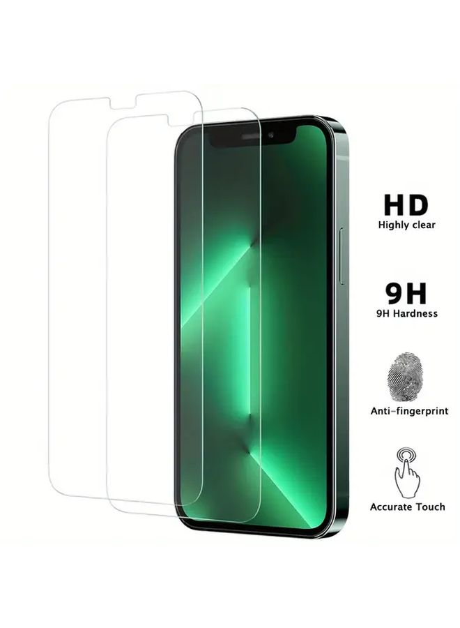 2 Pack Tempered Glass Screen Protector For iPhone 15 With High Definition Scratch Protection - Image 1
