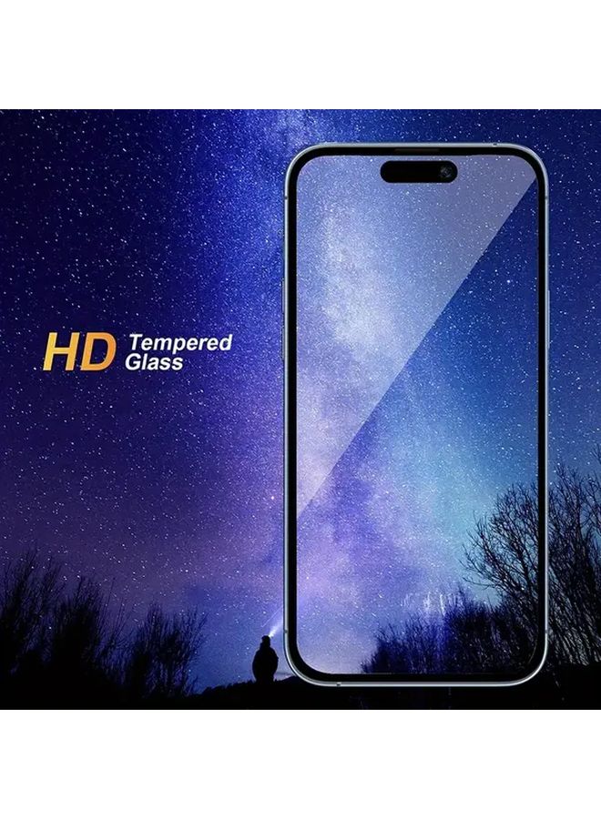 2 Pack Tempered Glass Screen Protector For iPhone 15 With High Definition Scratch Protection - Image 5