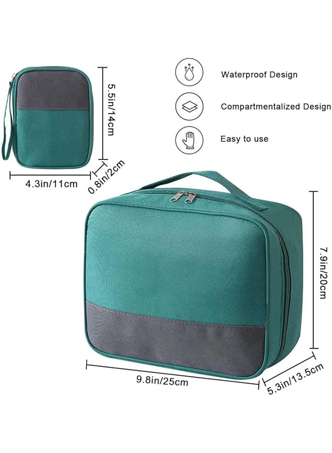 X spring Home Care Bag 2 PCS Portable Storage Bag with Handle and 2 Sizes Multifunction Storage Bag Travel Medicine Bag Large Capacity Storage Bags for Traveling Home Office Outdoor - Image 2