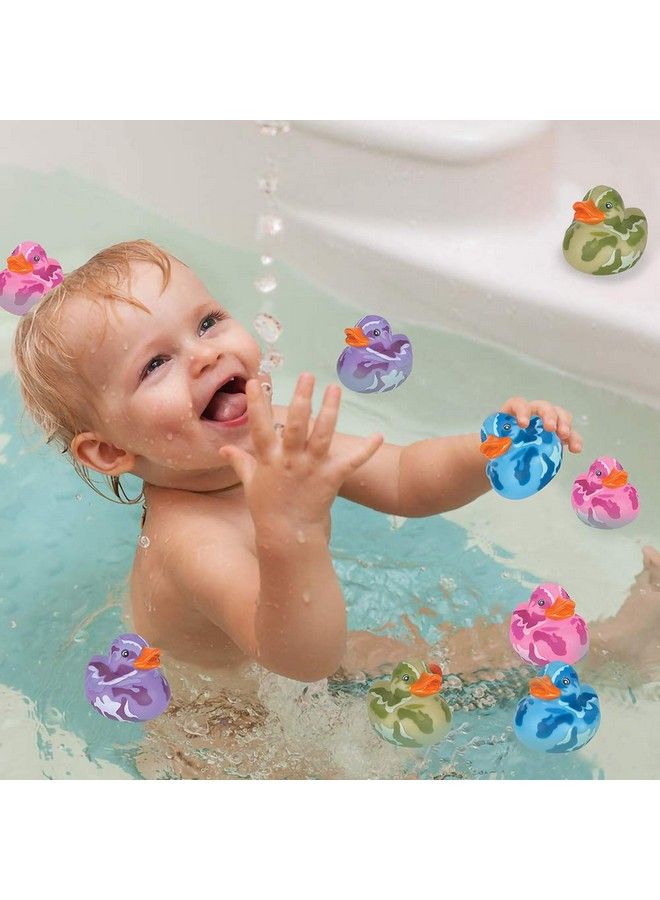 ArtCreativity 2 Inch Camouflage Rubber Duckies Pack Of 12 Cute Duck Bath Tub Pool Toys In Assorted Colors Ideal For Camothemed Parties Fun Decorations Carnival Supplies Party Favor Small Prize - Image 5