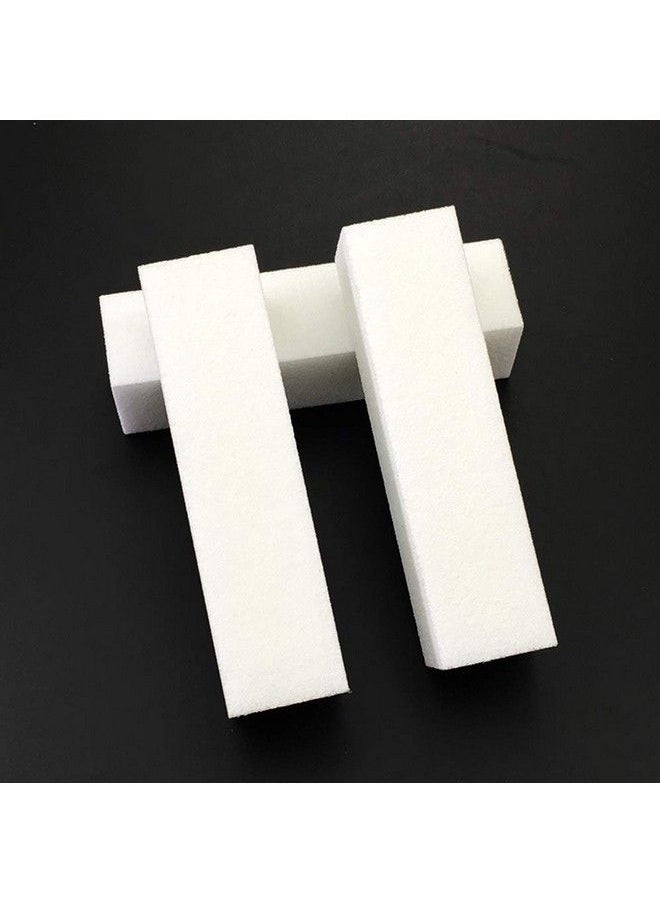 ericotry - 10Pcs White Square Sponge Nail File Art Buffer Buffing Sanding Block Grit Manicure Polisher Pedicure Nail Tool For Fingernails Toenails - Image 1