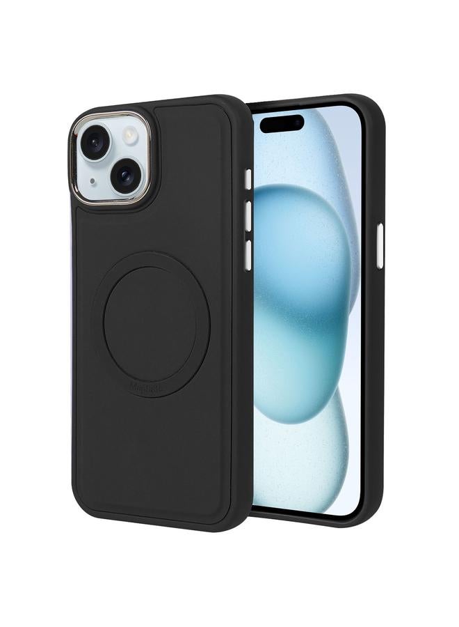 اس-توب جراب هاتف iPhone 15 مصنوع من جلد صناعي مطلي بماج سيف - Image 1